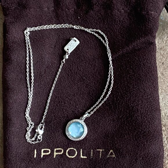 IPPOLITA Mini Pendant Necklace 925 Silver With Diamonds - Picture 6 of 6